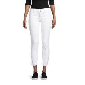 Hudson Collin Ankle Cropped Skinny Jeans Womens 28 White